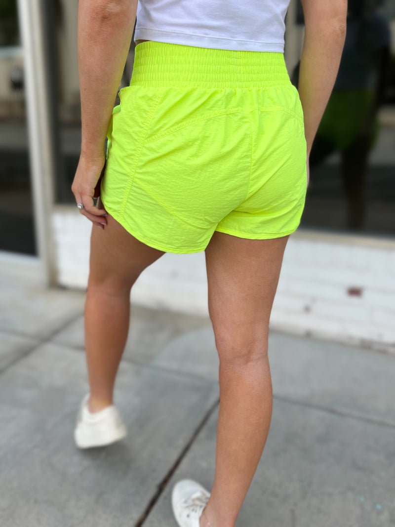 Chasing You Shorts : Neon Lime