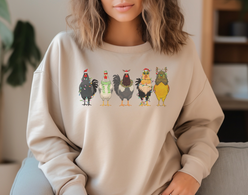 Holiday Chickens Sweatshirt