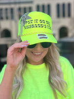 Husband’s Tab Trucker Hat : Neon Yellow