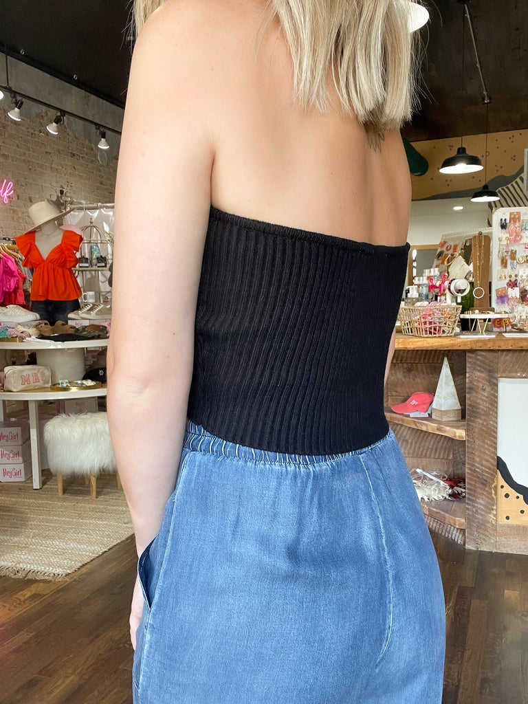 All Over Tube Top : Black