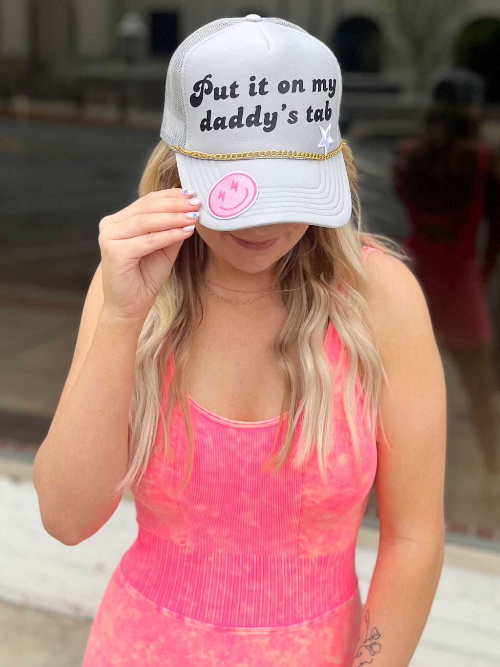 Daddy’s Tab Trucker Hat : Grey