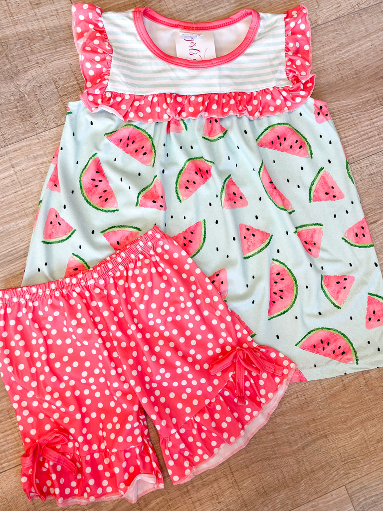 Dotty Watermelon Short Set