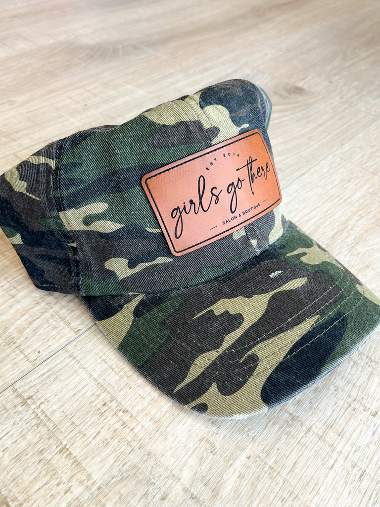 Leather Patch Hat : Camo