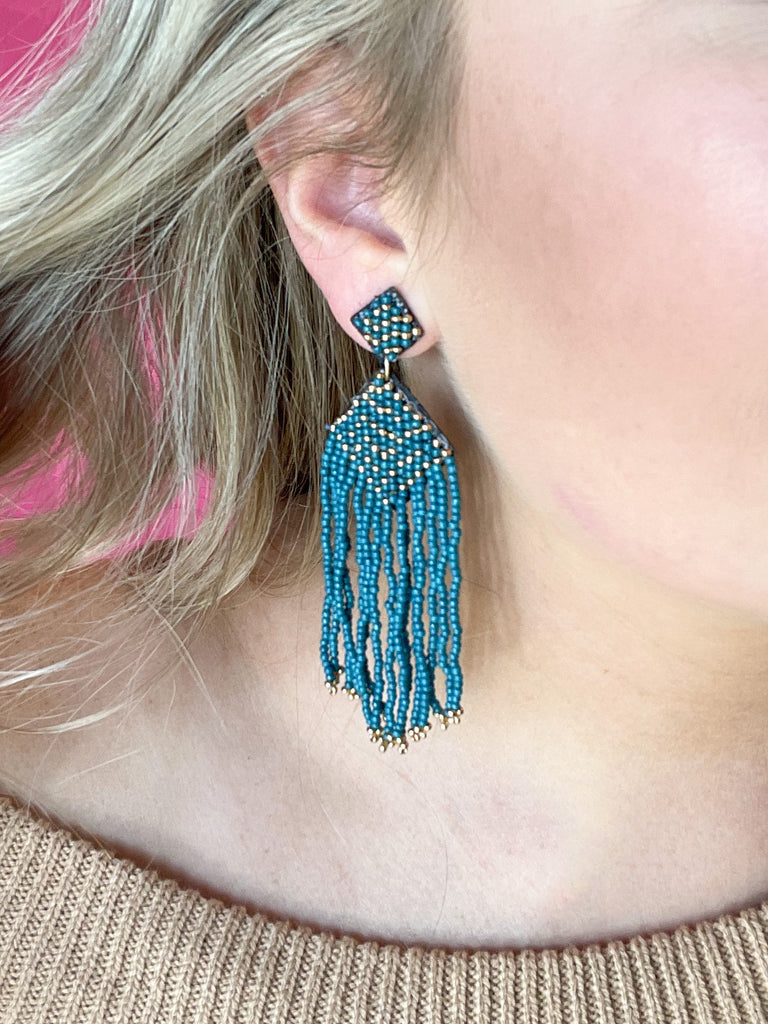 Just Right Earrings : Teal