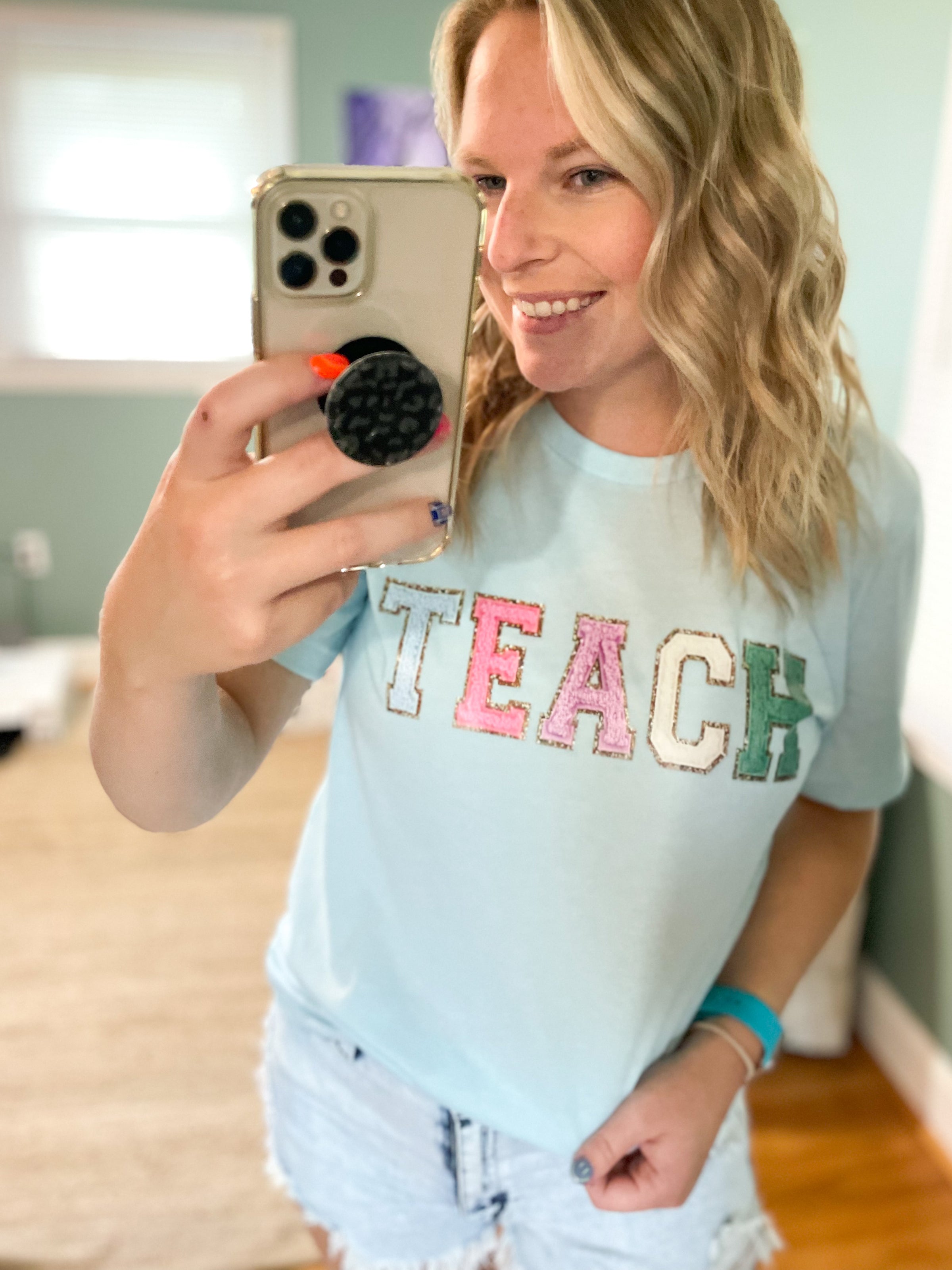 teach letters tee