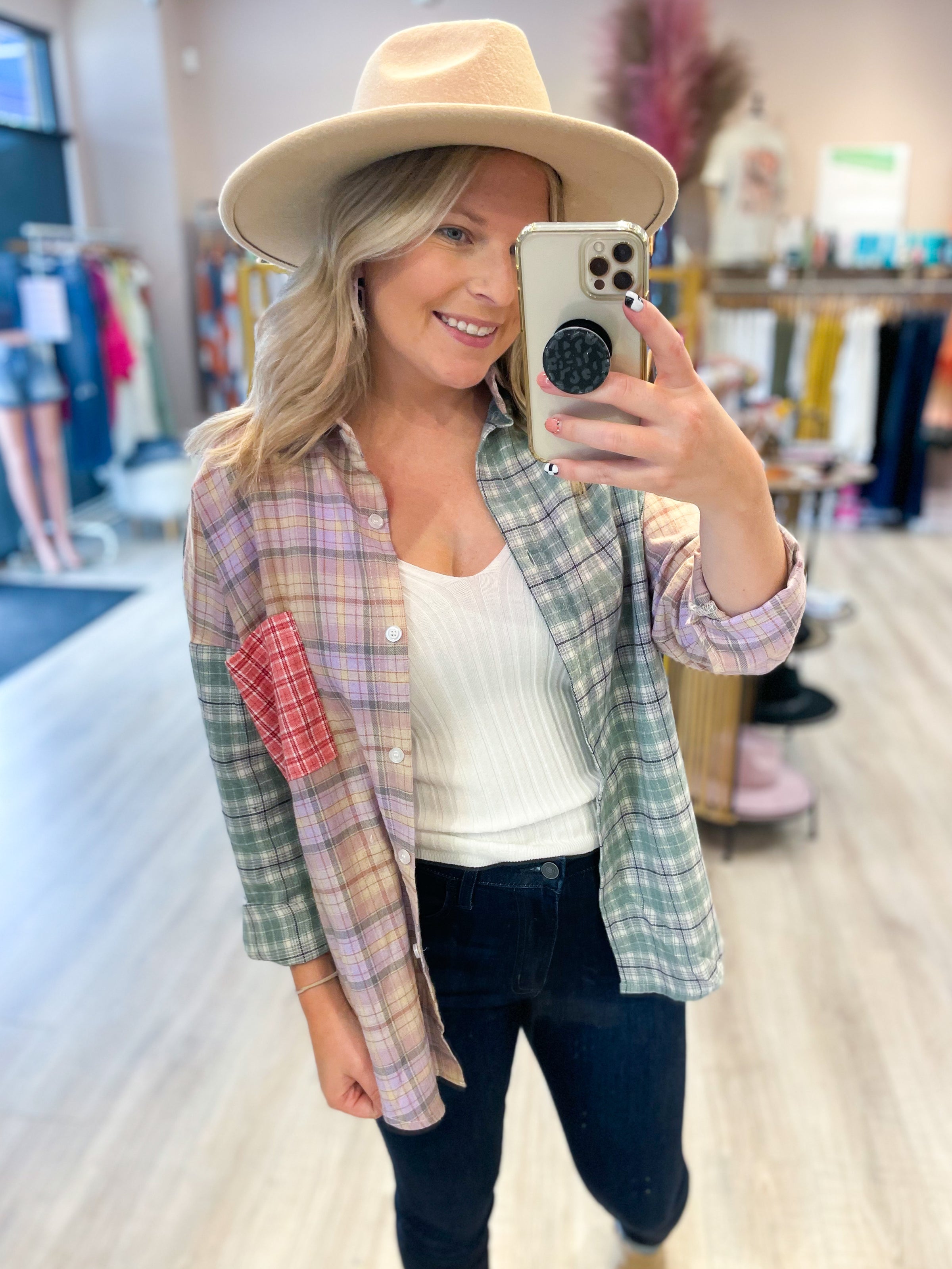 multi color and pattern flannel