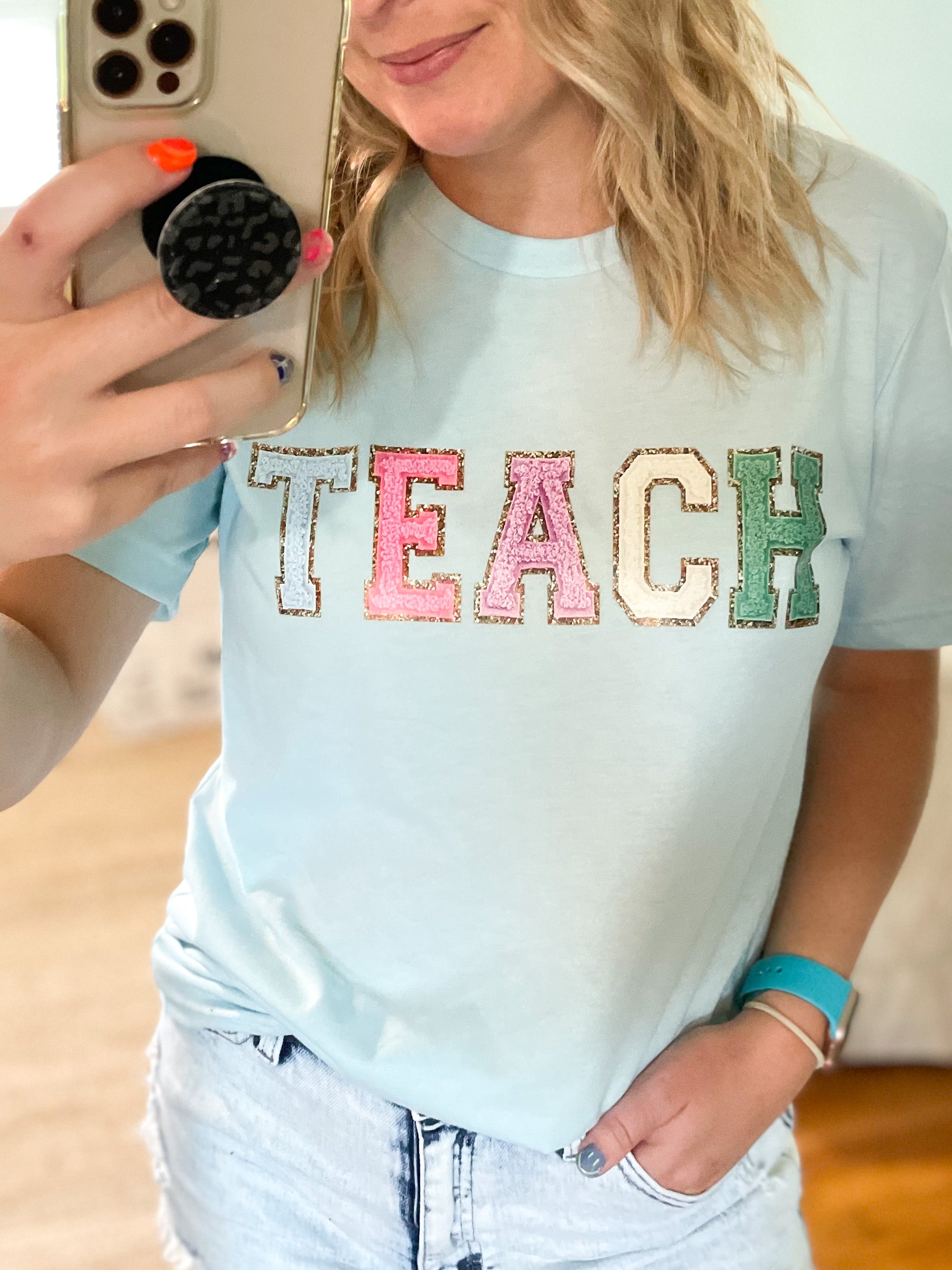 teach letters tee